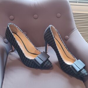 Antonio Melani Caylee Women's Blue Wool Pointed Toe Bow Heel Shoes Size 8M